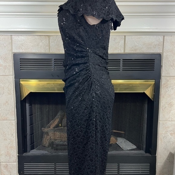 R&M Richards Black Lace Over with Sequins - Picture 8 of 17